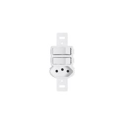 ILUMI STYLUS S/P 2 SIMPLES + 1 TOMADA 2P+T 10A - 08163 - ATACADO ZR