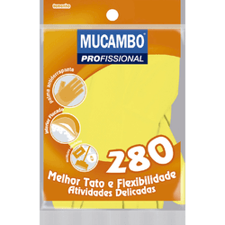 MUCAMBO LUVA AMARELA FLOCADA PRO280 G - 06033 - ATACADO ZR