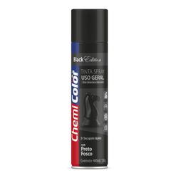 BASTON SPRAY CHEMICOLOR USO GERAL PRETO FOSCO 400ML - 03189 - ATACADO ZR