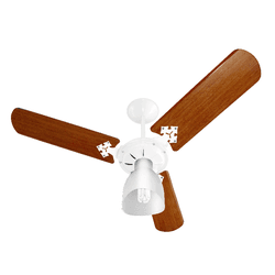 VENTI DELTA VENTILADOR NEW DELTA LIGHT BRANCO/MOGNO 220V (38... - ATACADO ZR