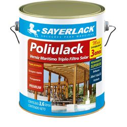 SAYERLACK VERNIZ POLIULACK BRILHANTE 3,6LT - 04672 - ATACADO ZR