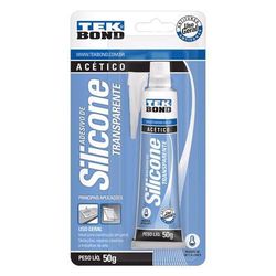 TEK BOND SILICONE ACETICO INCOLOR 50G BLISTER - 10865 - ATACADO ZR