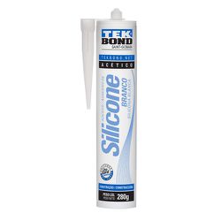 TEK BOND SILICONE ACETICO BRANCO 280G - 10867 - ATACADO ZR