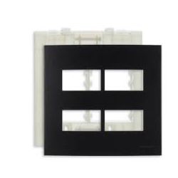 MARGIRIUS EBONY CLEAN SLEEK PLACA + SUPORTE 4X4 4 POSTOS - 1... - ATACADO ZR