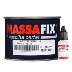 MASSAFIX MASSA PLASTICA CINZA 400 GRS (C/CATALIZADOR) - 1083 - ATACADO ZR