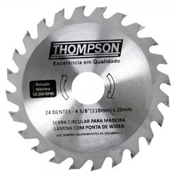 THOMPSON DISCO SERRA CIRCULAR VIDEA 4.3/8 - 10011 - ATACADO ZR