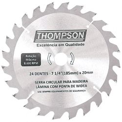 THOMPSON DISCO SERRA CIRCULAR VIDEA 7.1/4 - 10012 - ATACADO ZR