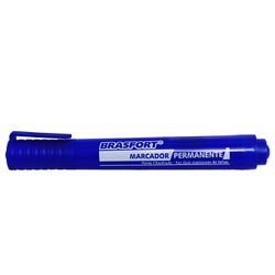BRASFORT CANETA MARCADOR PERMANENTE P. GROSSA AZ C/12 - 105... - ATACADO ZR