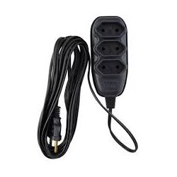 ILUMI EXTENSÃO ECONOMICA PRETA 2P CORDÃO PARALELO 4,5MT - 13... - ATACADO ZR
