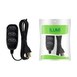 ILUMI EXTENSÃO ECONOMICA CABO PP PRETA 2P+T (8MT) - 13233 - ATACADO ZR