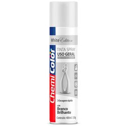 BASTON SPRAY CHEMICOLOR USO GERAL BRANCO BRILHANTE 400ML - 0... - ATACADO ZR