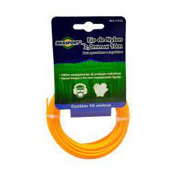 BRASFORT FIO DE NYLON REDONDO 2,0MM C/ 10M - 13866 - ATACADO ZR