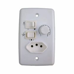 TRIO CONTROLE CHAVE ROTATIVA BIV. C/ 2 TECLAS LUZ + TOMADA -... - ATACADO ZR