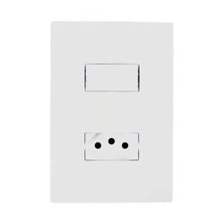 ILUMI I9 CJ INTERRUPTOR SIMPLES + TOMADA 10A - 14024 - ATACADO ZR