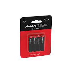 AVANT PILHA ALCALINA PEQUENA AAA BLISTER C/ 04 - 14212 - ATACADO ZR