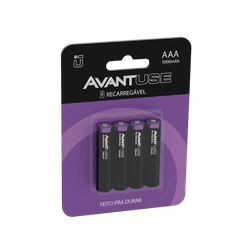 AVANT PILHA RECARREGAVEL AAA BLISTER C/ 04 - 14216 - ATACADO ZR