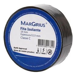 MARGIRIUS FITA ISOLANTE PRETA 19MM X 5M - 14347 - ATACADO ZR