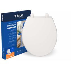 ATLAS ASSENTO SANITÁRIO PREMIUM OVAL BRANCO FECH. CONVENCION... - ATACADO ZR