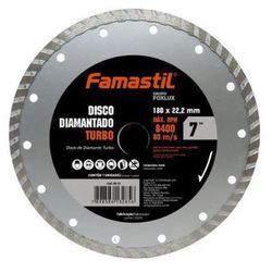 FAMASTIL DISCO DIAMANTADO TURBO 7 180MM. - 09563 - ATACADO ZR
