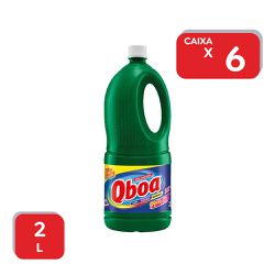 Água Sanitária Qboa Cloro Ativo 2L - 6x2L - 1430 - Atacado Mirim