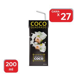 Água de Coco Quadrado TP 200ml. - 27x200ml - 19651 - Atacado Mirim