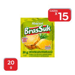 Refresco em Pó Brassuk Abacaxi 20g - 15x20g - 1373... - Atacado Mirim