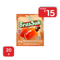 Refresco em Pó Brassuk Caju 20g - 15x20g - 13742 - Atacado Mirim