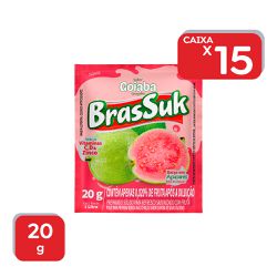 Refresco em Pó Brassuk Goiaba 20g - 15x20g - 13744 - Atacado Mirim