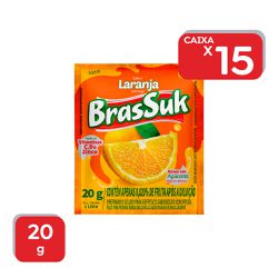 Refresco em Pó Brassuk Laranja 20g - 15x20g - 1374... - Atacado Mirim