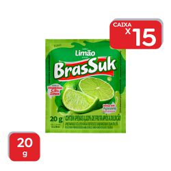 Refresco em Pó Brassuk Limão 20g - 15x20g - 13752 - Atacado Mirim