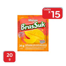 Refresco em Pó Brassuk Manga 20g - 15x20g - 13756 - Atacado Mirim