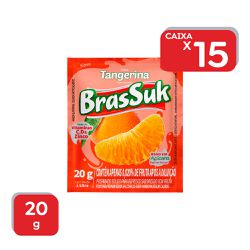 Refresco em Pó Brassuk Tangerina 20g - 15x20g - 13... - Atacado Mirim