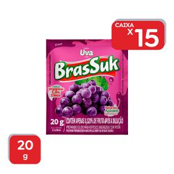 Refresco em Pó Brassuk Uva 20g - 15x20g - 13768 - Atacado Mirim