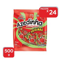 Bala Icekiss Mastigável Azedinha Morango 500g - 24... - Atacado Mirim