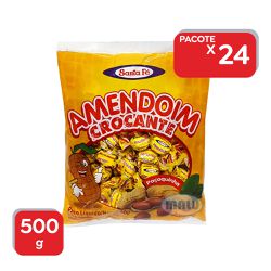 Bala Dura Amendoim Crocante Santa Fé 500g - 24X500... - Atacado Mirim