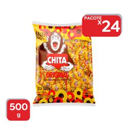 Bala Mastigável Chita Abacaxi 500g - 24x500g - 901 - Atacado Mirim