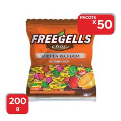 Bala Freegells Sortidas Recheio Chocolate Refresca... - Atacado Mirim