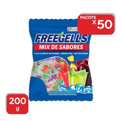 Bala Freegells Mix Sabores Azul Refrescante 200g -... - Atacado Mirim