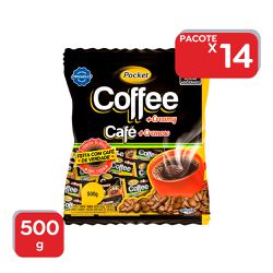 Bala Pocket Coffee Café 500g - 14x500g - 18895 - Atacado Mirim