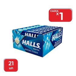 Drops Halls Mentol 28g - 21x28g - 1737 - Atacado Mirim