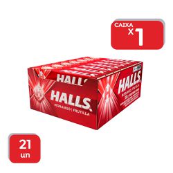 Drops Halls Morango 28g - 21x28g - 29 - Atacado Mirim