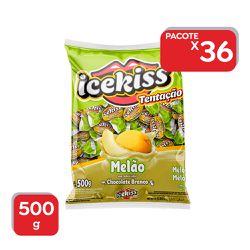 Bala Icekiss Tentação Melão 500g - 36x500g - 1213... - Atacado Mirim