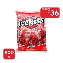Bala Icekiss Geladinha Morango 500g - 36x500g - 12... - Atacado Mirim