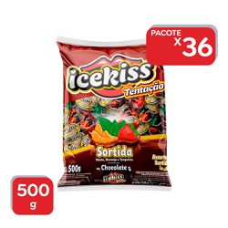 Bala Icekiss Tentação Sortida 500g - 36x500g - 121... - Atacado Mirim