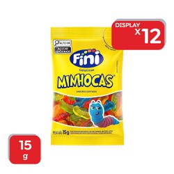 Bala Gelatina Fini Minhocas Lisa 15g - 12X15g - 15... - Atacado Mirim