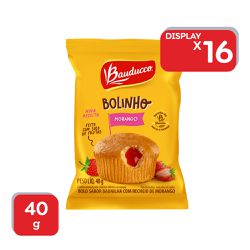 Bolinho Bauducco Duplo de Morango - 16x40g - 18665 - Atacado Mirim