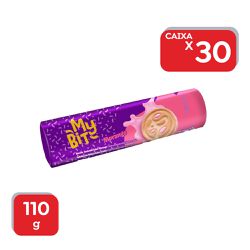 Biscoito Recheado Morango My Bit - 30x110g - 16178 - Atacado Mirim