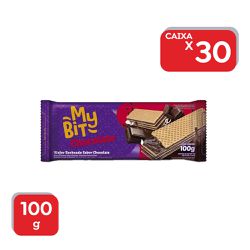 Biscoito Wafer Chocolate My Bit - 30x100g - 16316 - Atacado Mirim