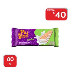 Biscoito Wafer Limão My Bit - 40x80g - 16310 - Atacado Mirim