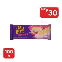 Biscoito Wafer Morango My Bit - 40x80g - 19881 - Atacado Mirim